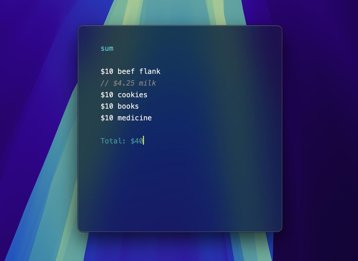 Comments example