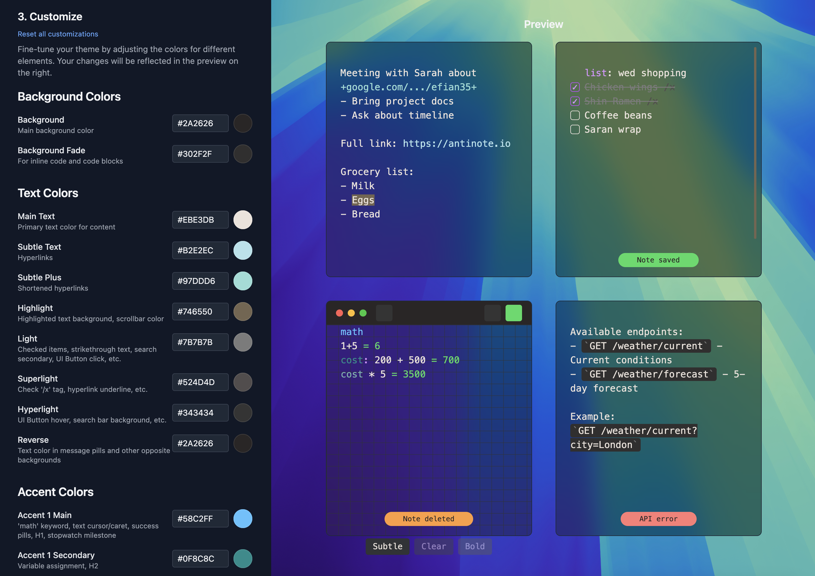 Theme maker